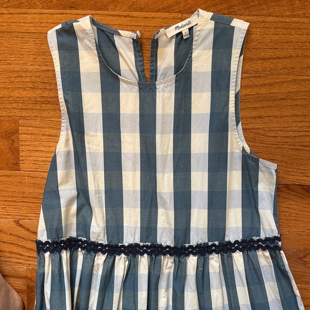 Madewell Blue and White Striped Midi Dress - Picture 3 of 3
